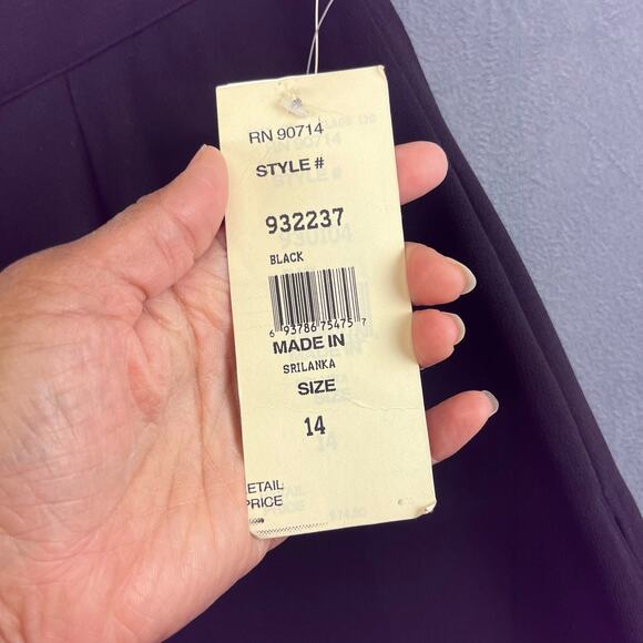 New J.B.S. Chiffon / Sheer Wide Leg Pants Women's 12 Split Layered Lagenlook - Picture 10 of 11